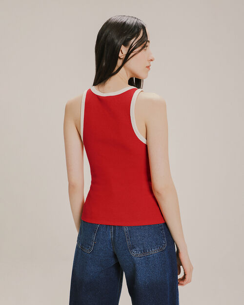 Tank Top Rib Contraste